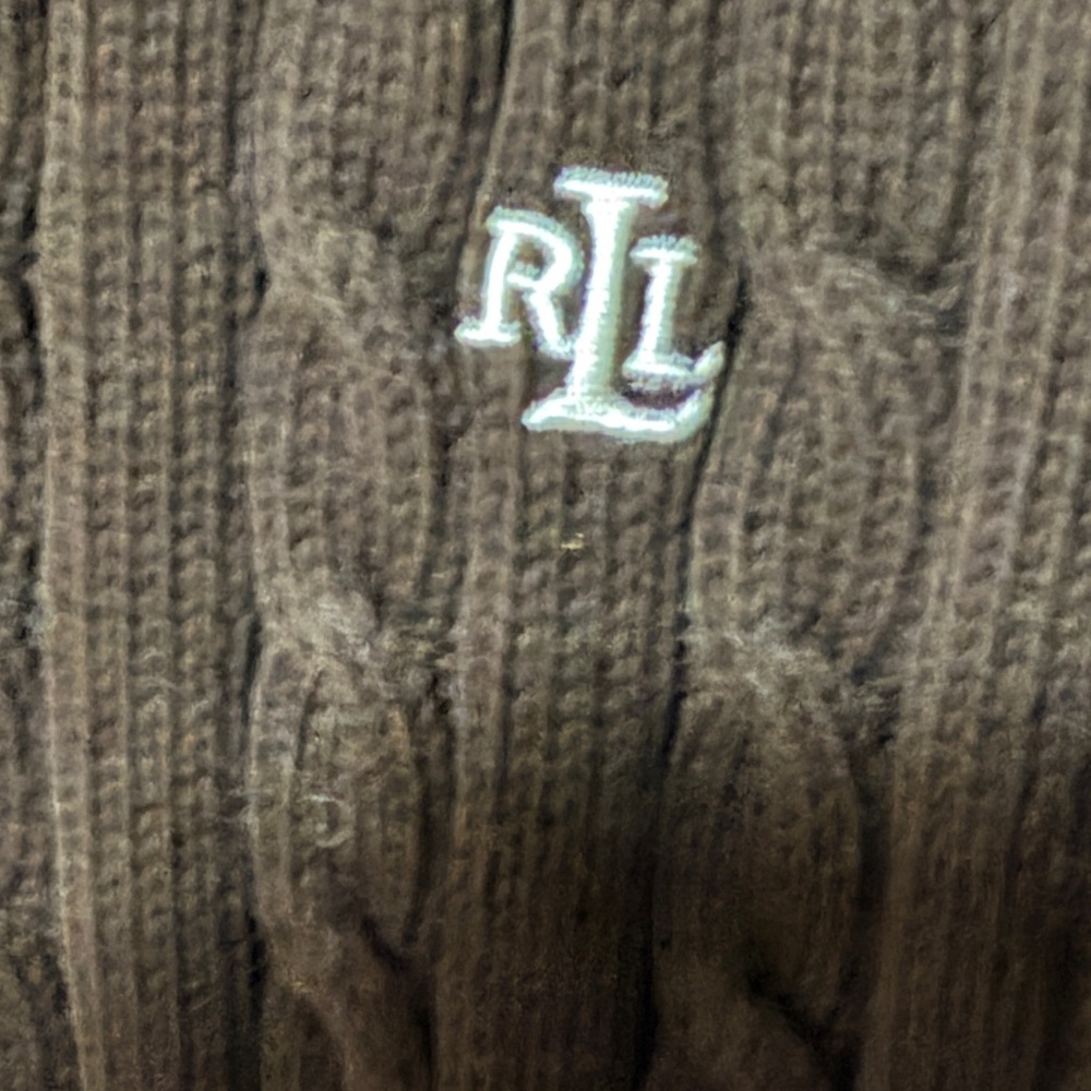 Lauren Ralph Lauren women’s Cozy Brown Knit Sweater - Picture 6 of 10